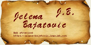 Jelena Bajatović vizit kartica